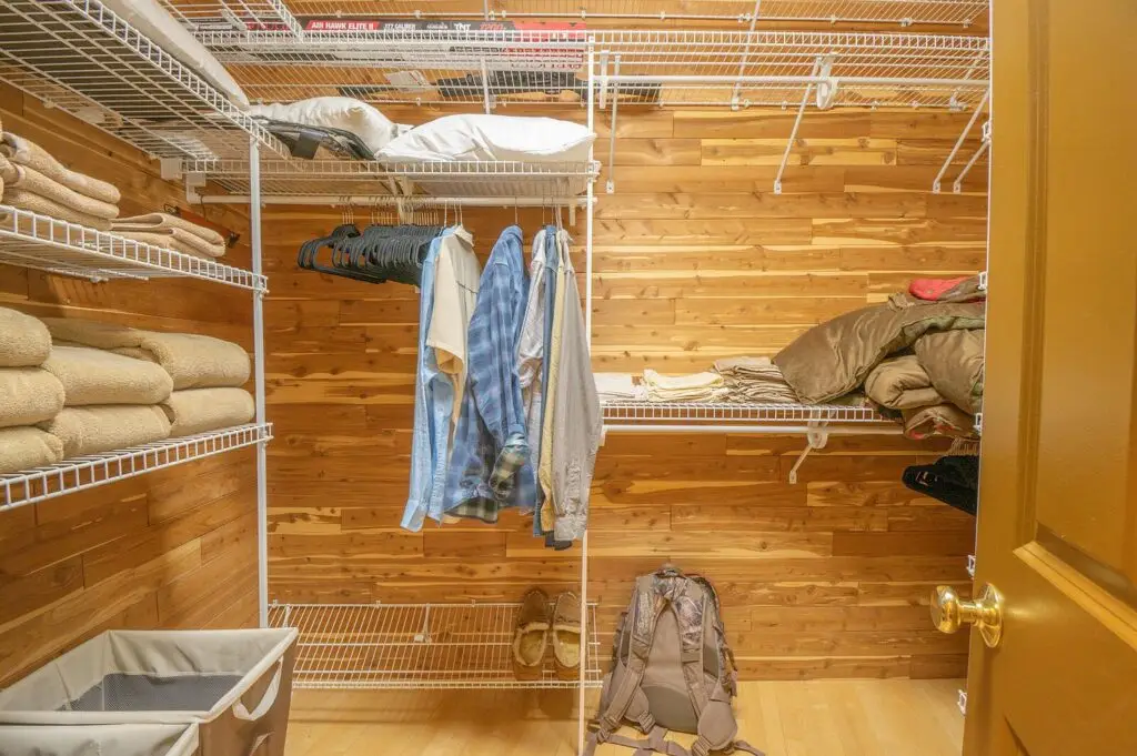 Cedar-lined walk-in closet