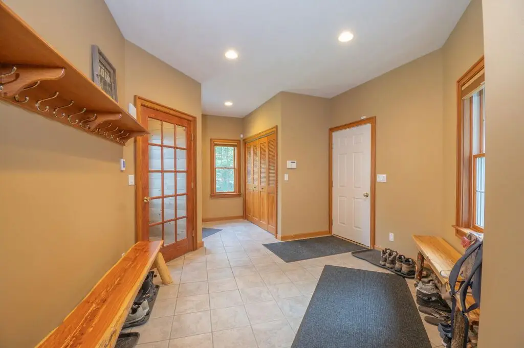 Mudroom entry with built-in storage